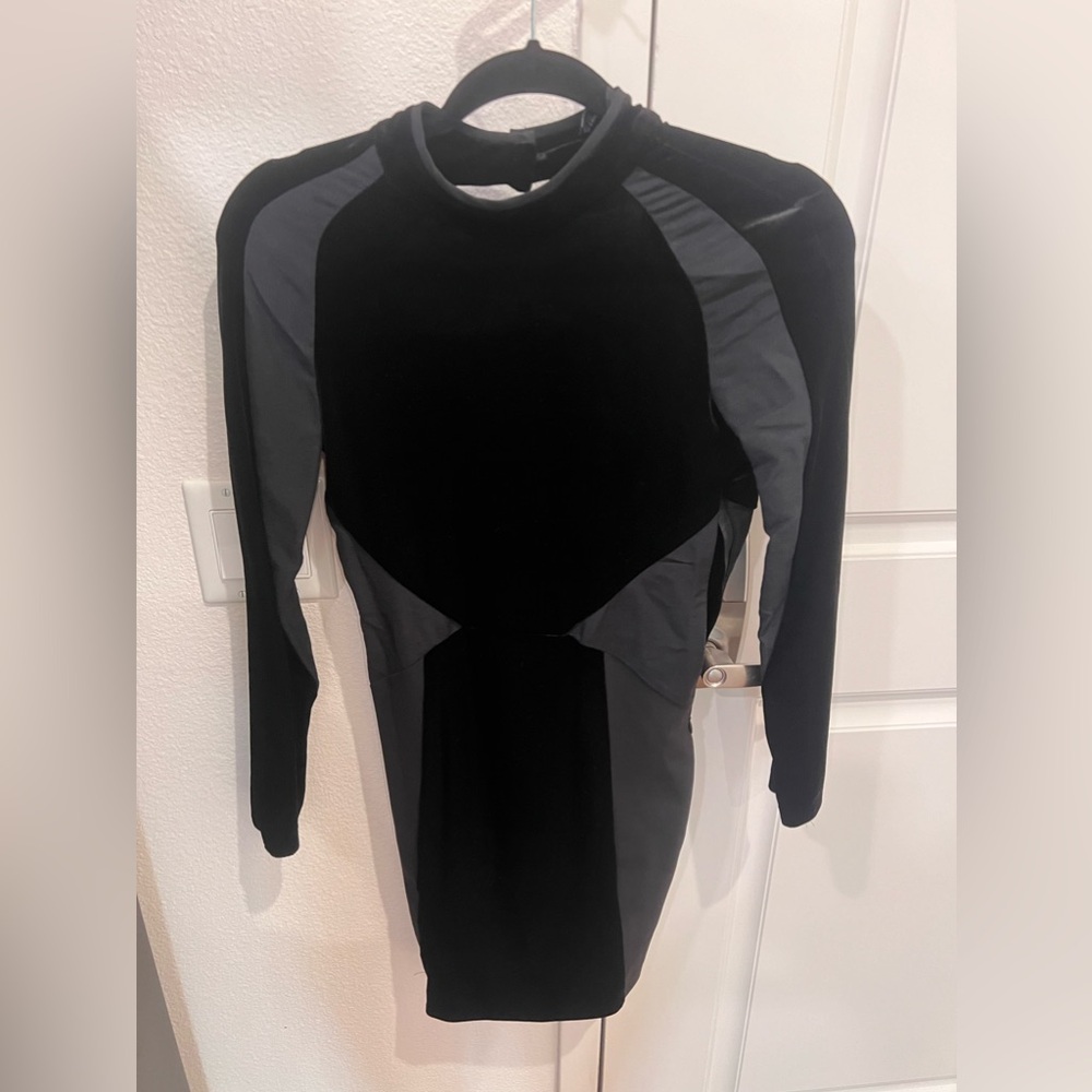Zara black backless mini dress